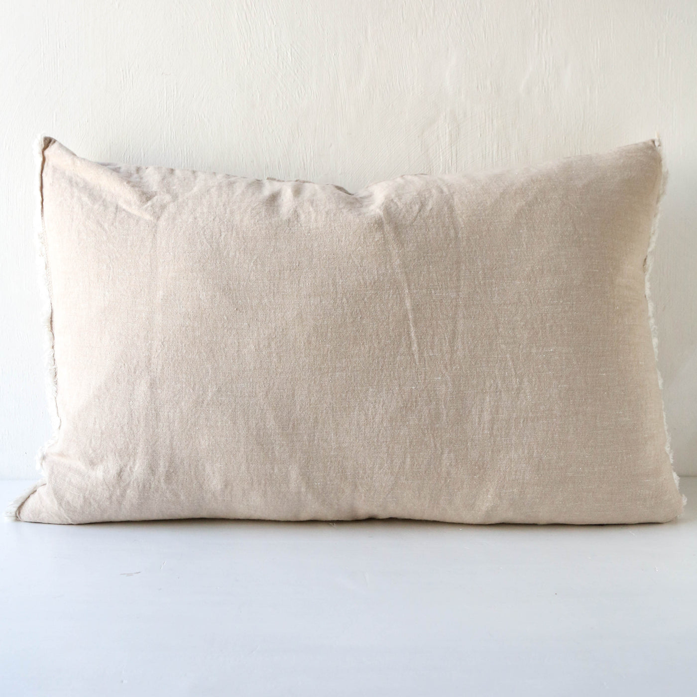 Oblong Linen Cotton Cushion Cover - Natural