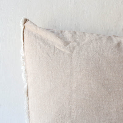 Oblong Linen Cotton Cushion Cover - Natural