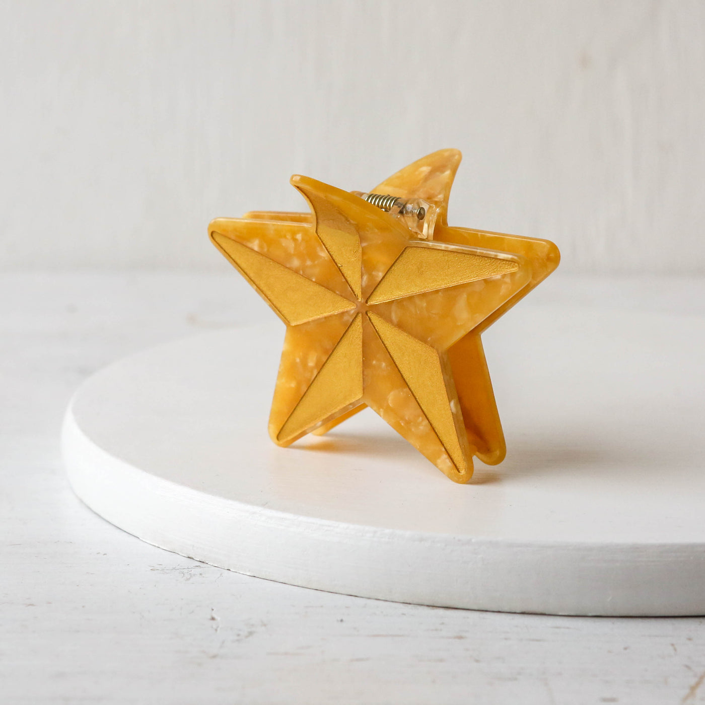 Hand Painted Cellulose Hair Claw - Faceted Star