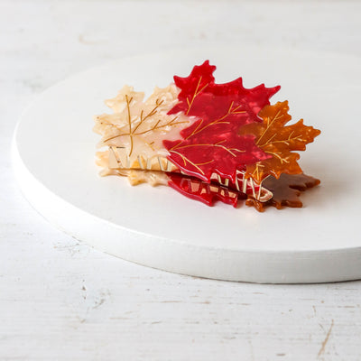 Autumnal Maple Leaves Claw Hair Clip