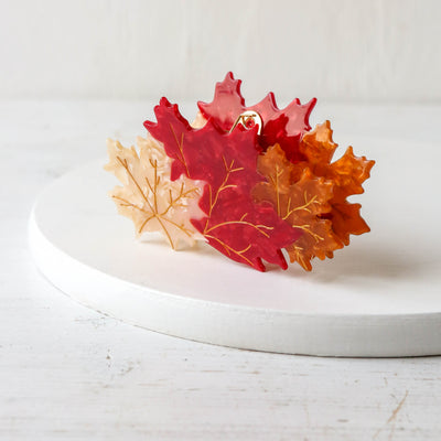 Autumnal Maple Leaves Claw Hair Clip