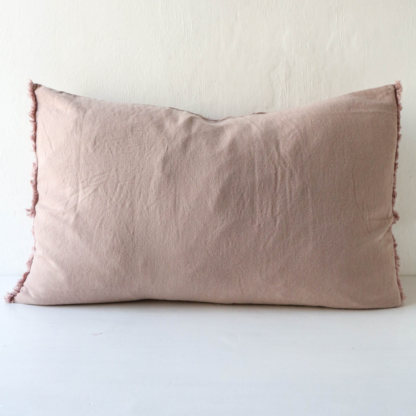 Oblong Linen Cotton Cushion Cover - Pink