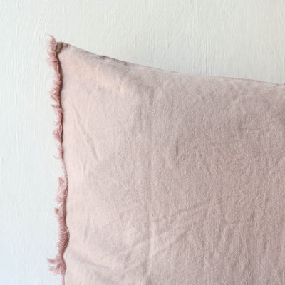 Oblong Linen Cotton Cushion Cover - Pink