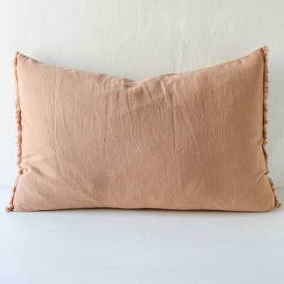 Oblong Linen Cotton Cushion Cover - Cinnamon