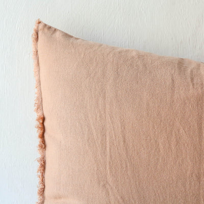 Oblong Linen Cotton Cushion Cover - Cinnamon