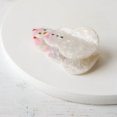 Cute Snowman Claw Hair Clip