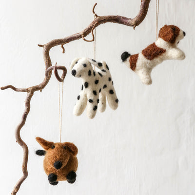 Felt Dog Hanging Decoration - Jack Russel