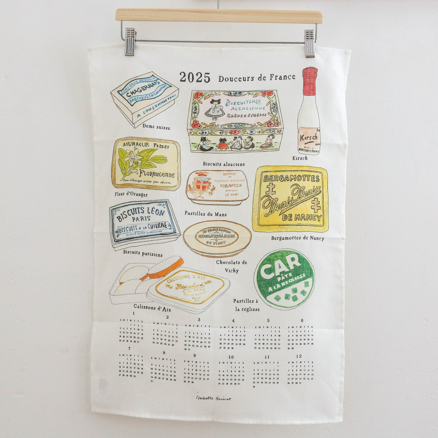 2025 Calendar Cloth - French Sweets