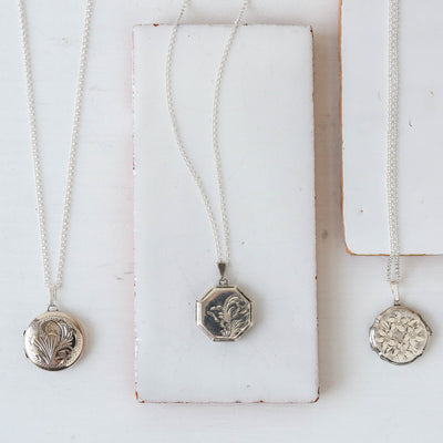 Silver Vintage Locket - Batch J