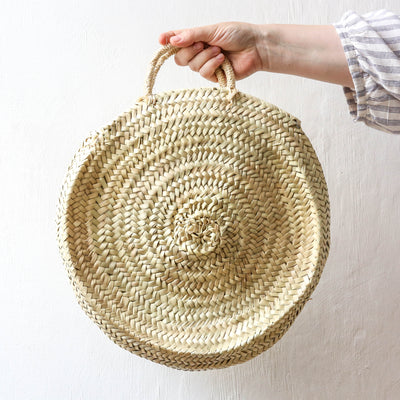 Round Woven Basket Bag