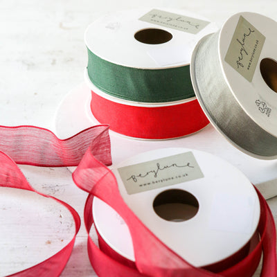 Wired Linen Texture Ribbon - 20m Roll