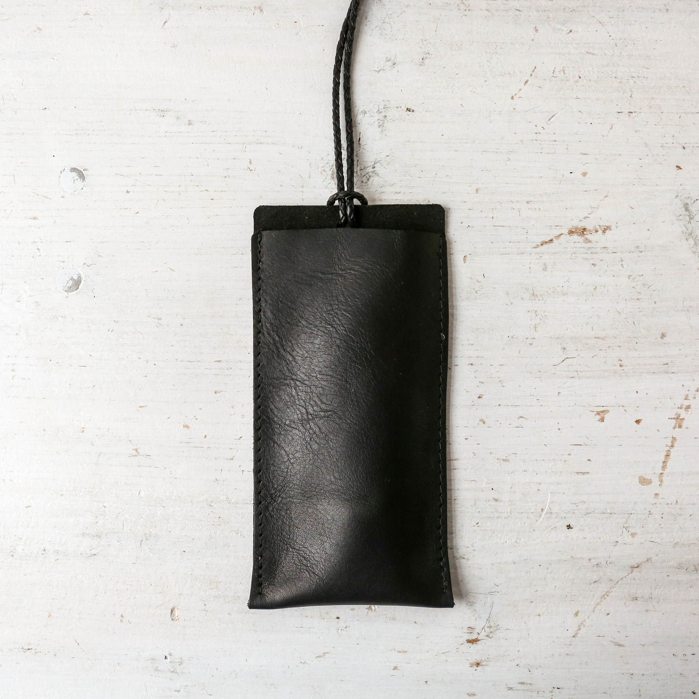 Hand Made Corded Leather Glasses Case