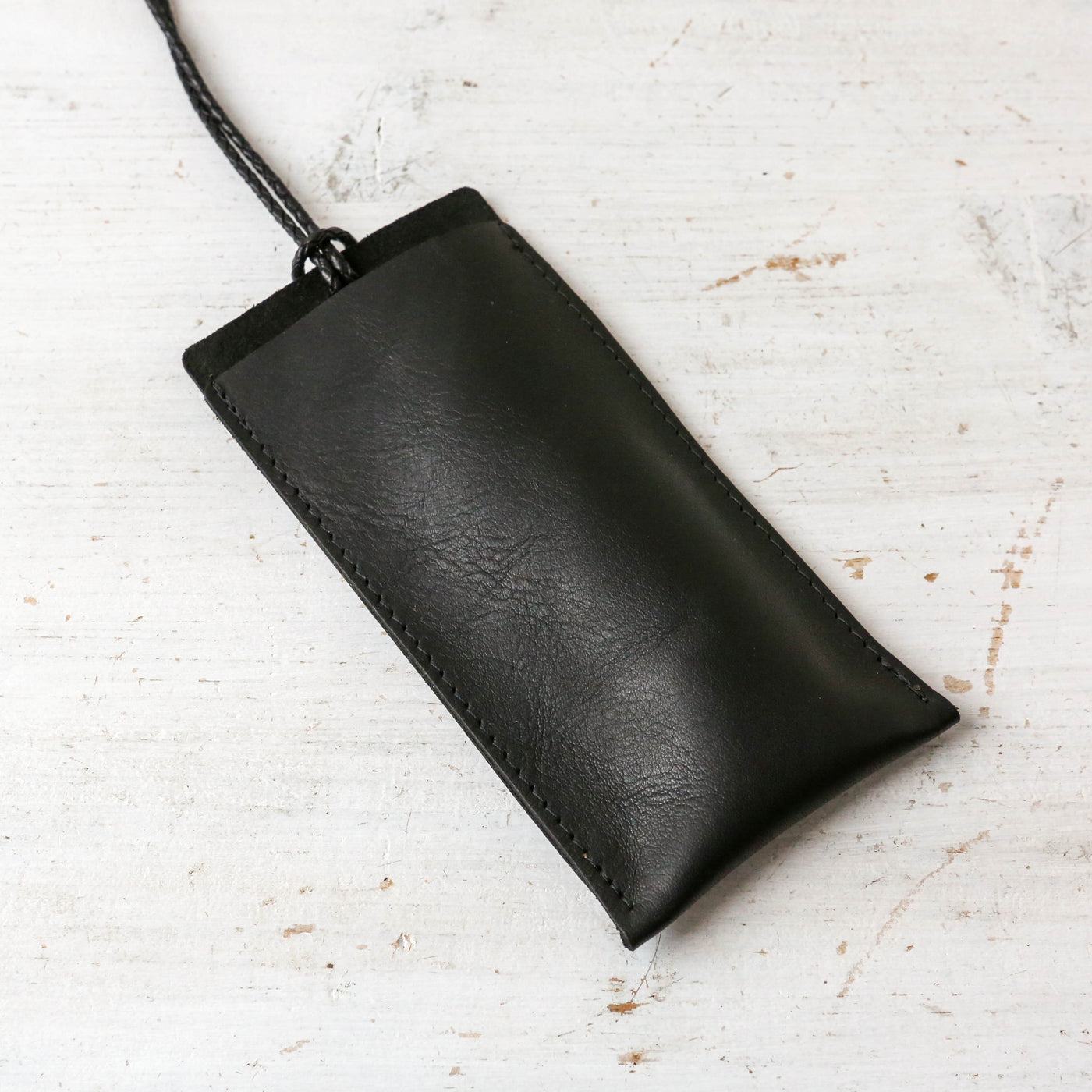 Hand Made Corded Leather Glasses Case