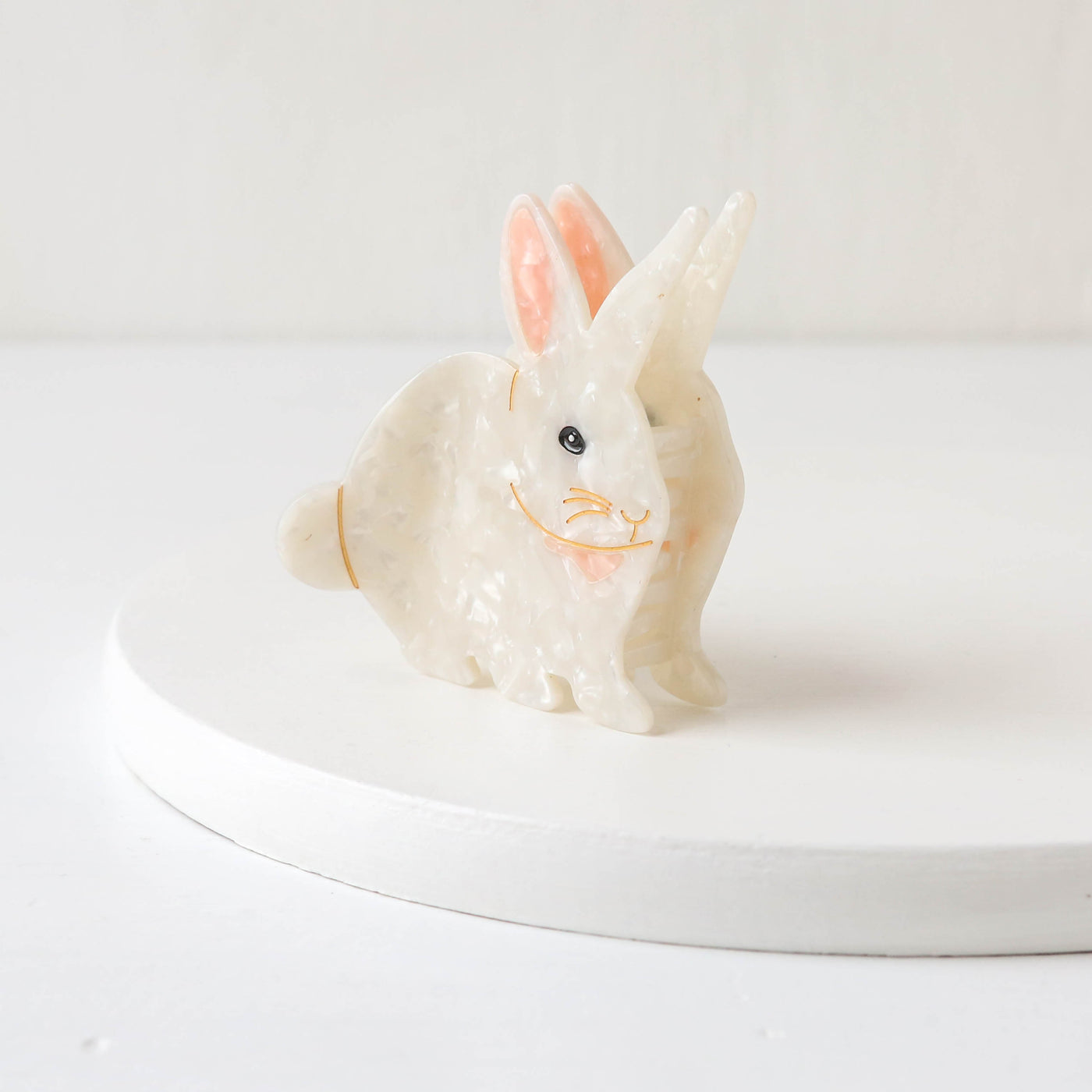 Hand Painted Cellulose Hair Claw - Bunny Rabbit