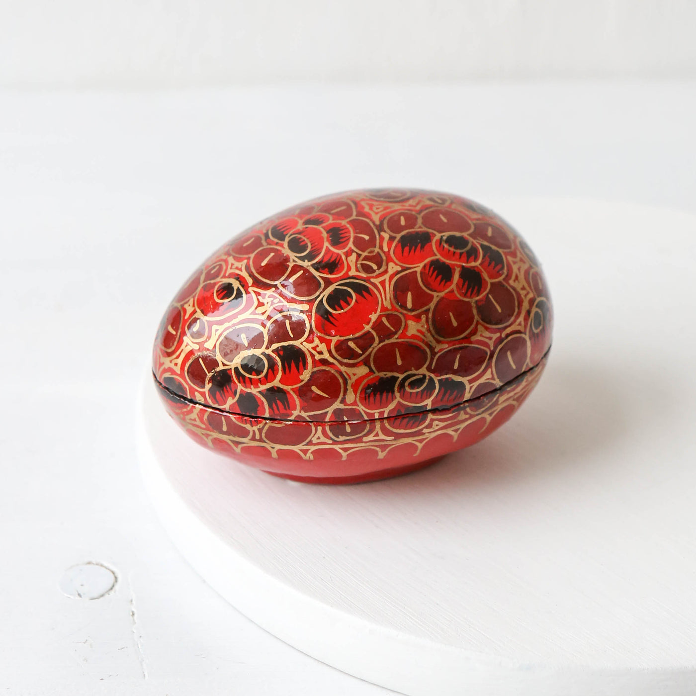 Hand Painted Egg Trinket Box - Small