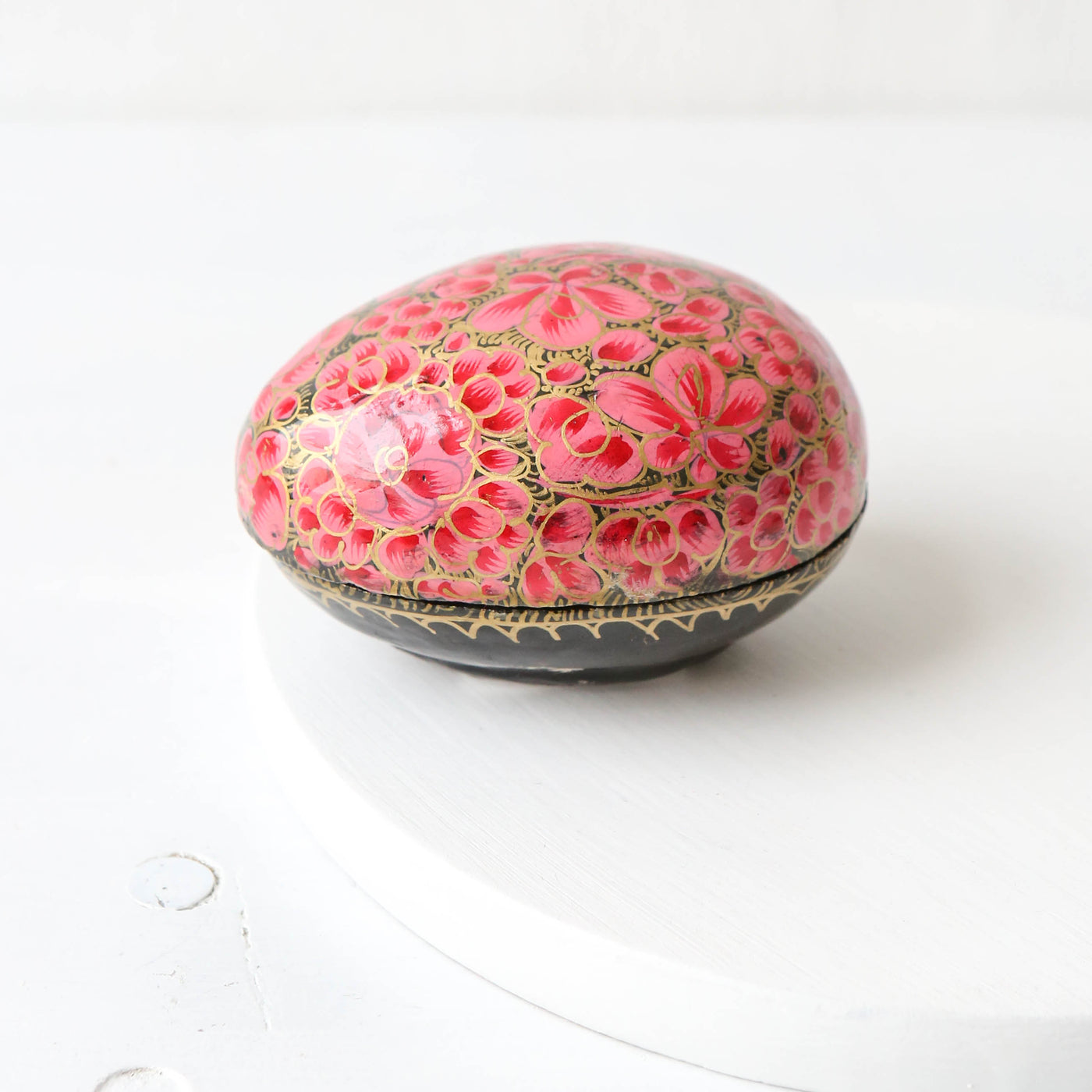 Hand Painted Egg Trinket Box - Small