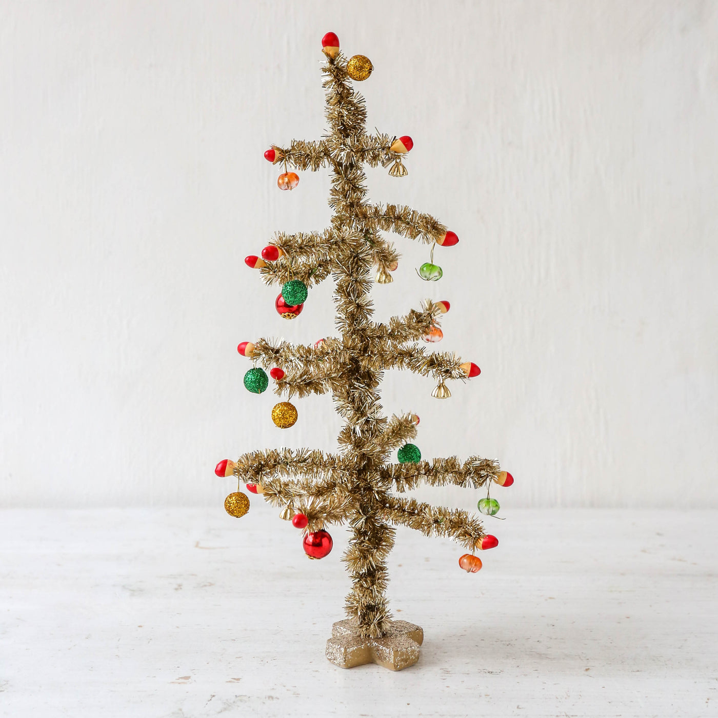 Maileg Christmas Tree Gold, Red & Green - Large