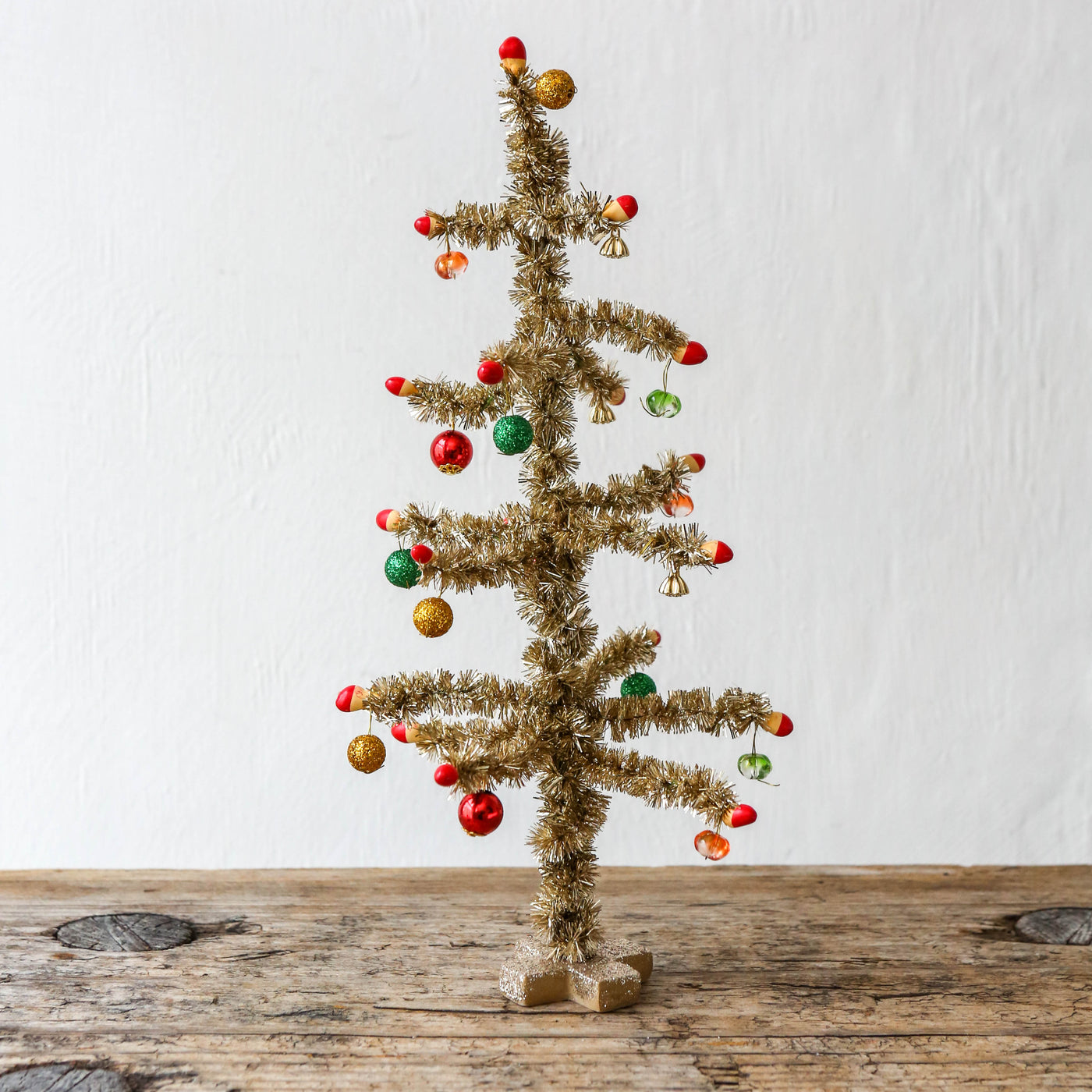 Maileg Christmas Tree Gold, Red & Green - Large