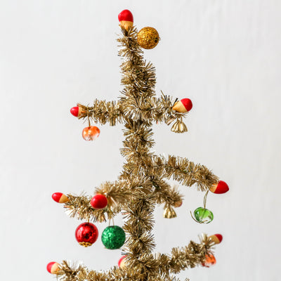 Maileg Christmas Tree Gold, Red & Green - Large