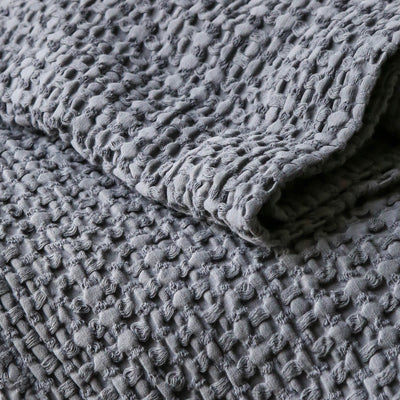 260cm Waffle Cotton Throw - Granite