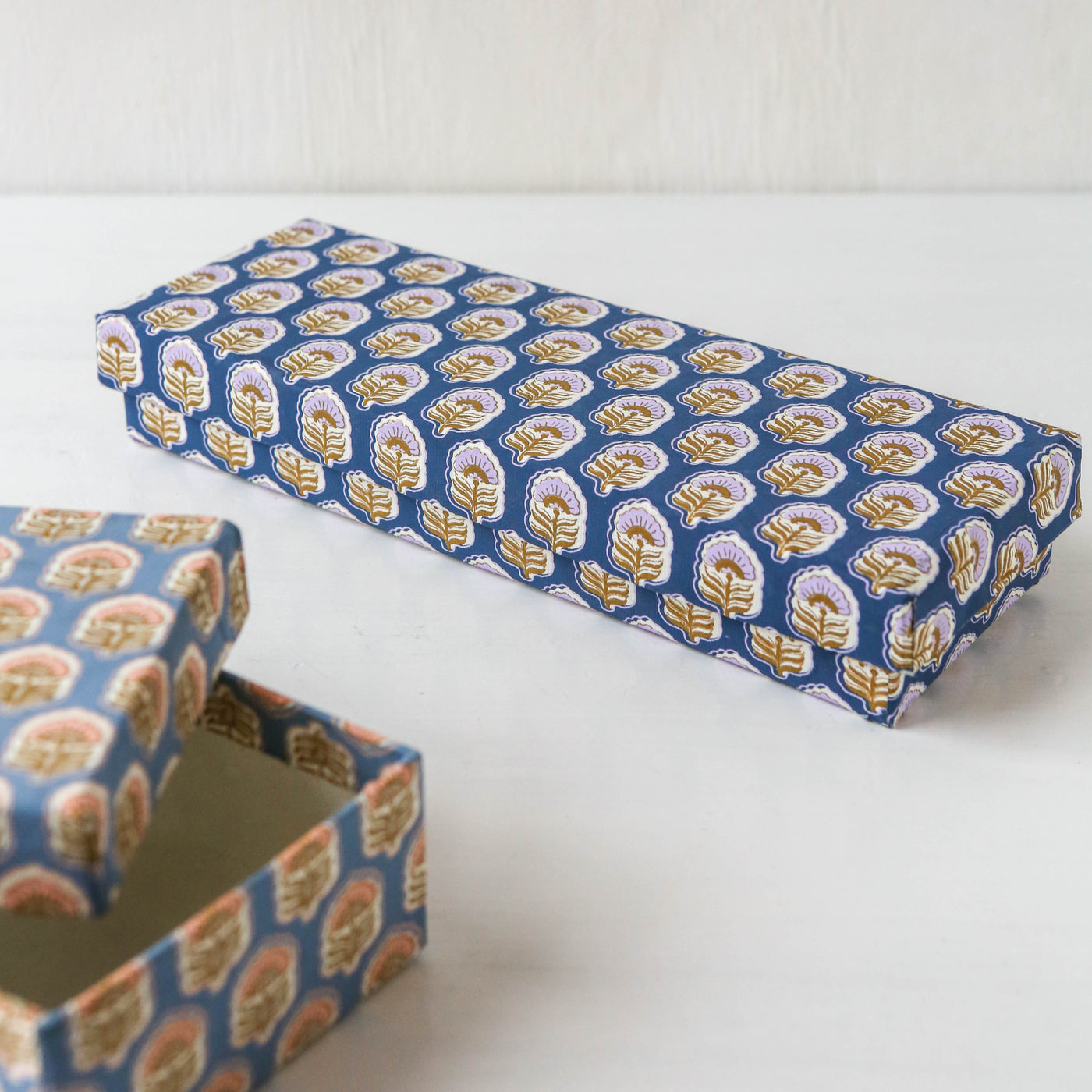 Pencil Box Covered Box in Anima Riviera - Small