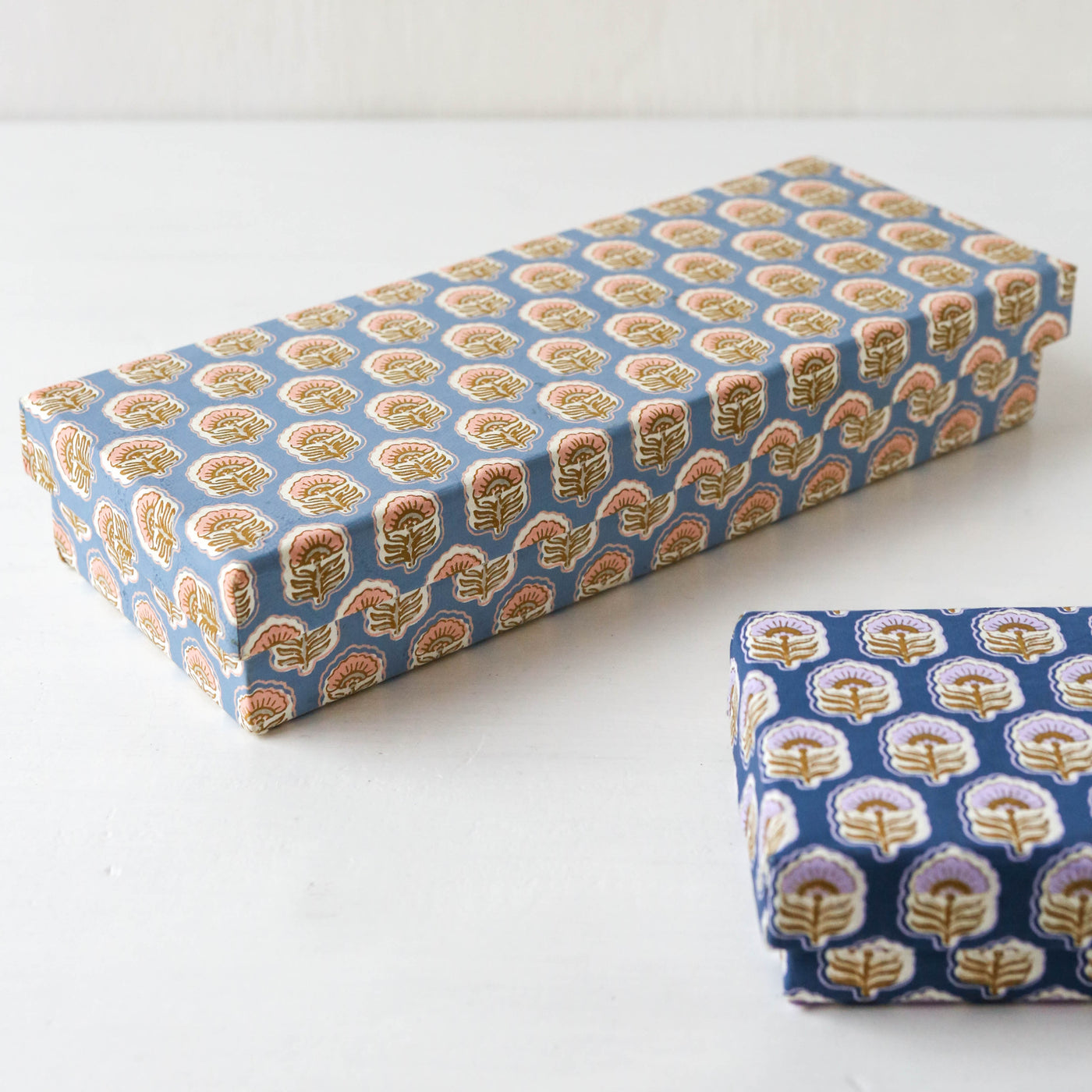 Pencil Box Covered Box in Anima Riviera - Medium