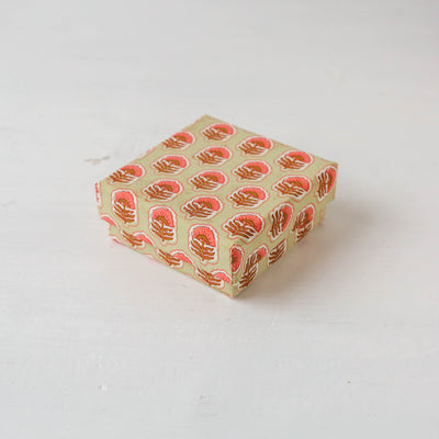 Square Flat Covered Box in Anima Sorbet - Small