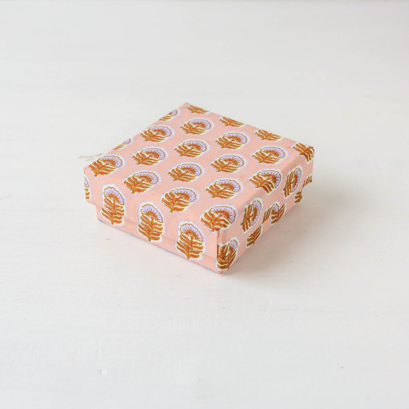 Square Flat Covered Box in Anima Sorbet - Small