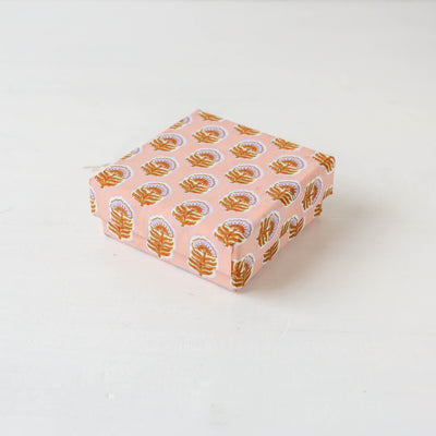 Square Flat Covered Box in Anima Sorbet - Small