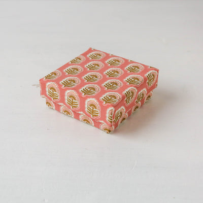 Square Flat Covered Box in Anima Sorbet - Small