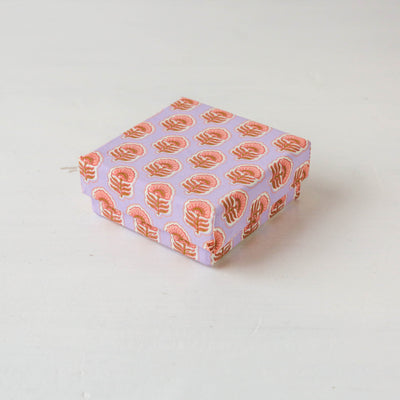 Square Flat Covered Box in Anima Sorbet - Small