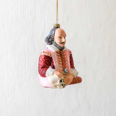 William Shakespeare Glass Tree Decoration