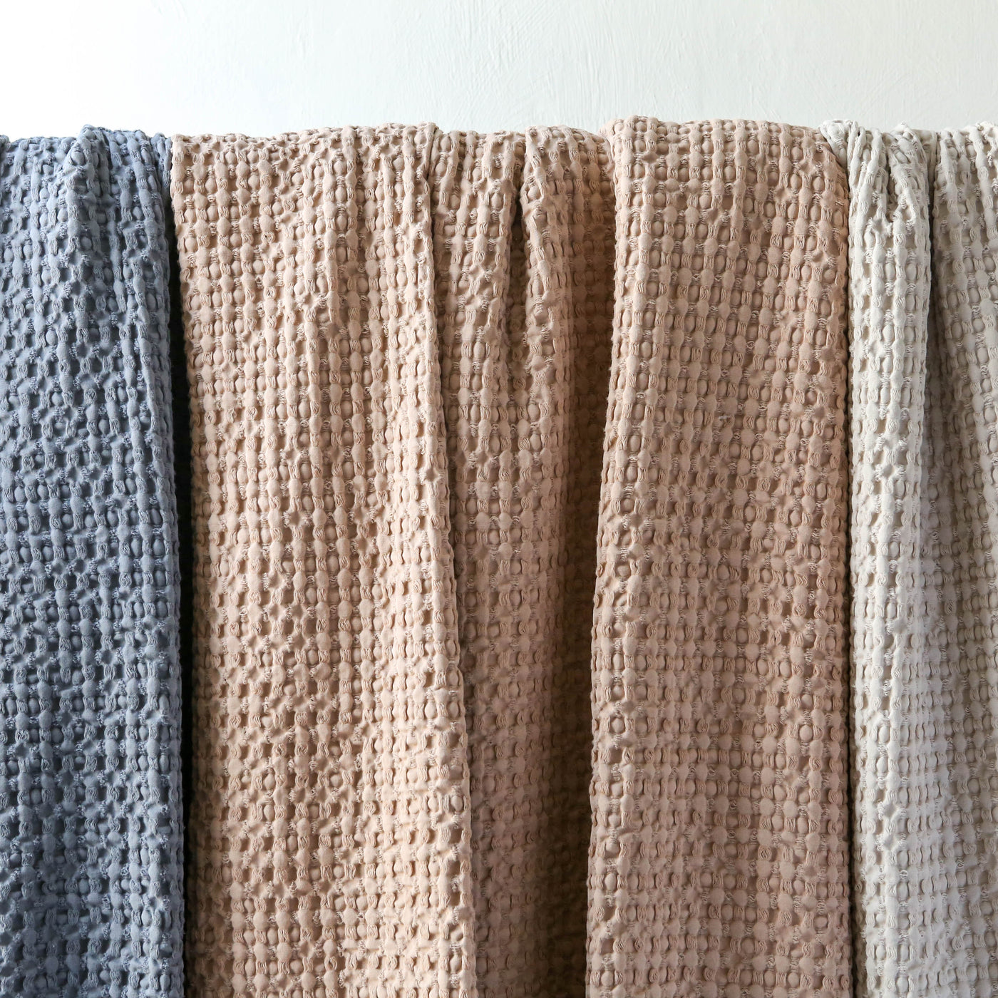 260cm Waffle Cotton Throw - Natural