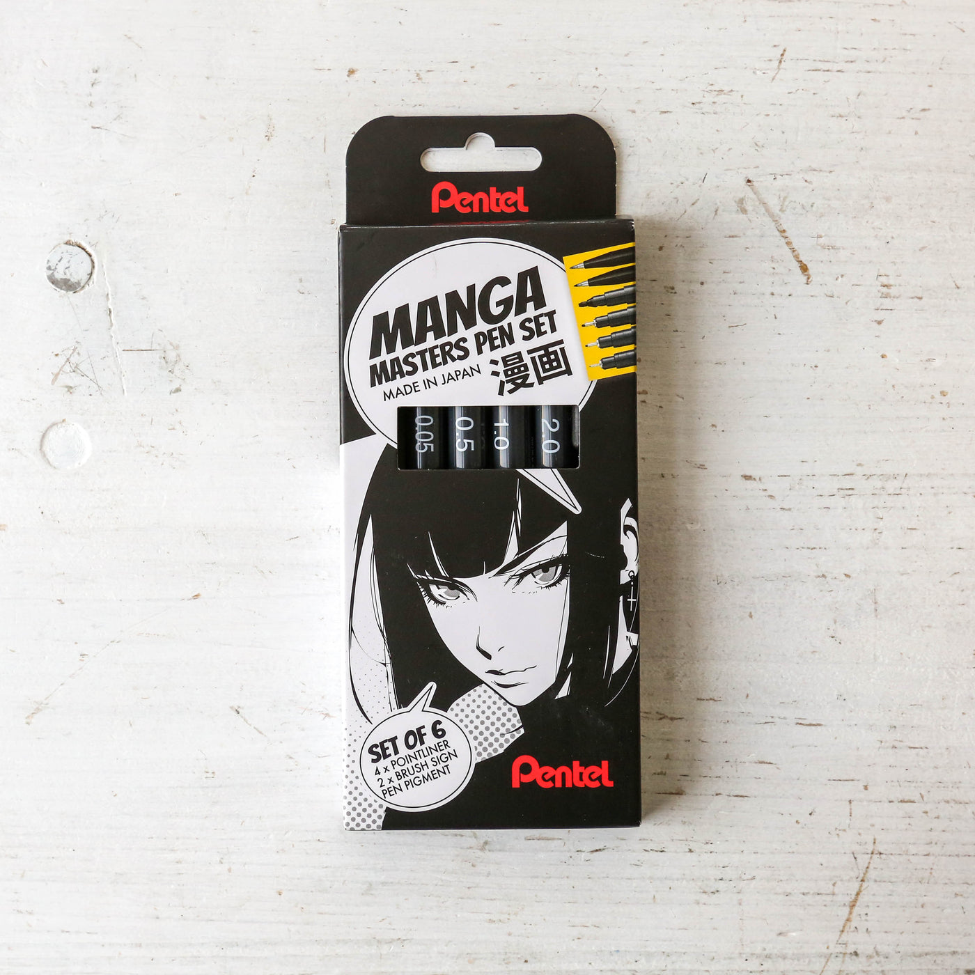 Pentel Manga Arts Pen Set of 6