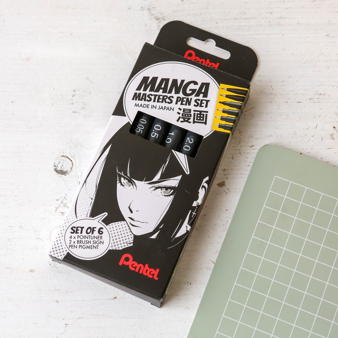 Pentel Manga Arts Pen Set of 6