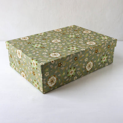 Squat Covered Box in Roja Ivy - Large