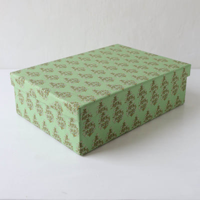 Squat Covered Box in Samira Ming - Large