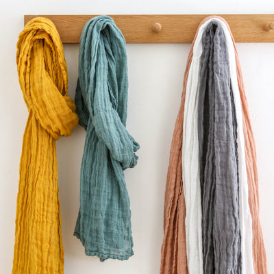 Soft Linen Scarf - Emerald