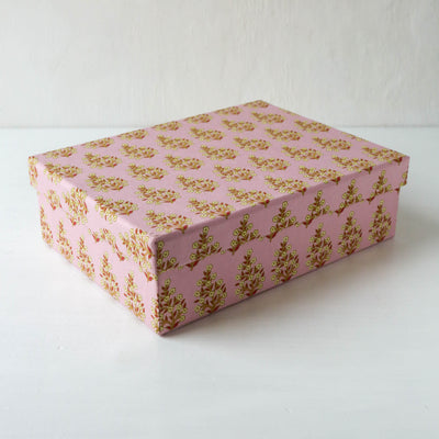 Squat Covered Box in Samira Sorbet - Medium