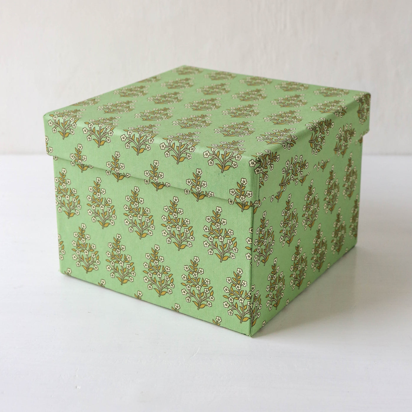 Cubic Covered Storage Box in Samira Ming - Medium