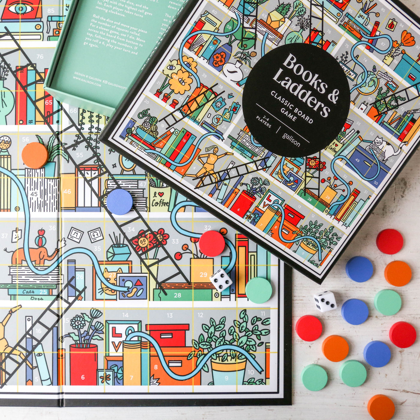 Books & Ladders Classic Board Game