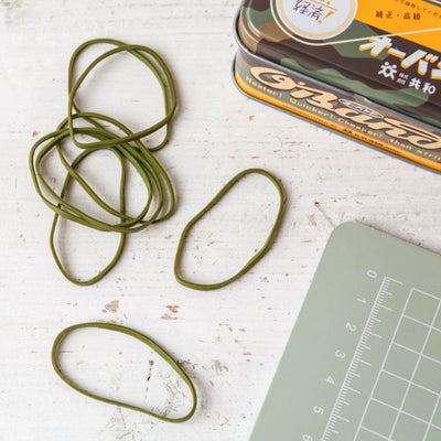 Tin of Rubber Bands - Camouflage Green