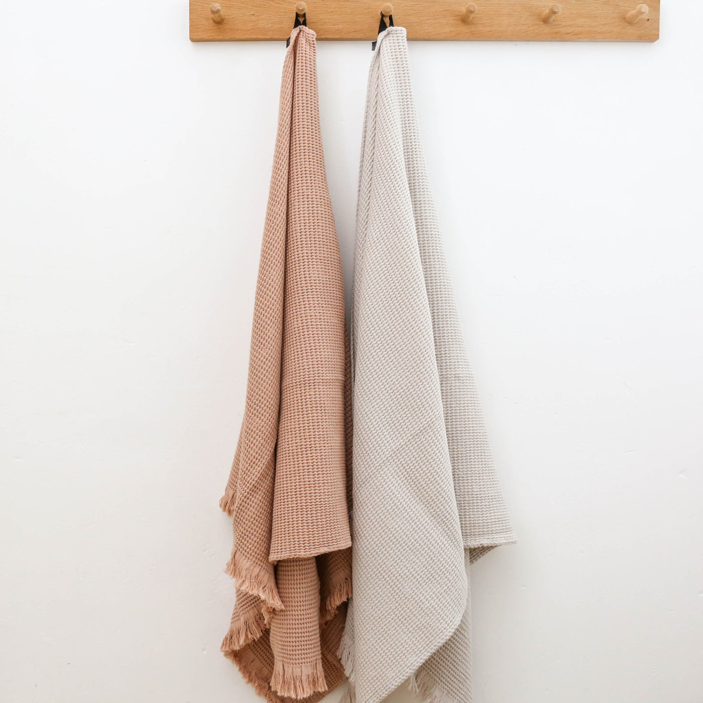 Waffle Cotton Bath Towel - Cinnamon