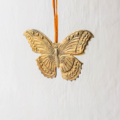 Butterfly Decoration - Pressed Antique Brass