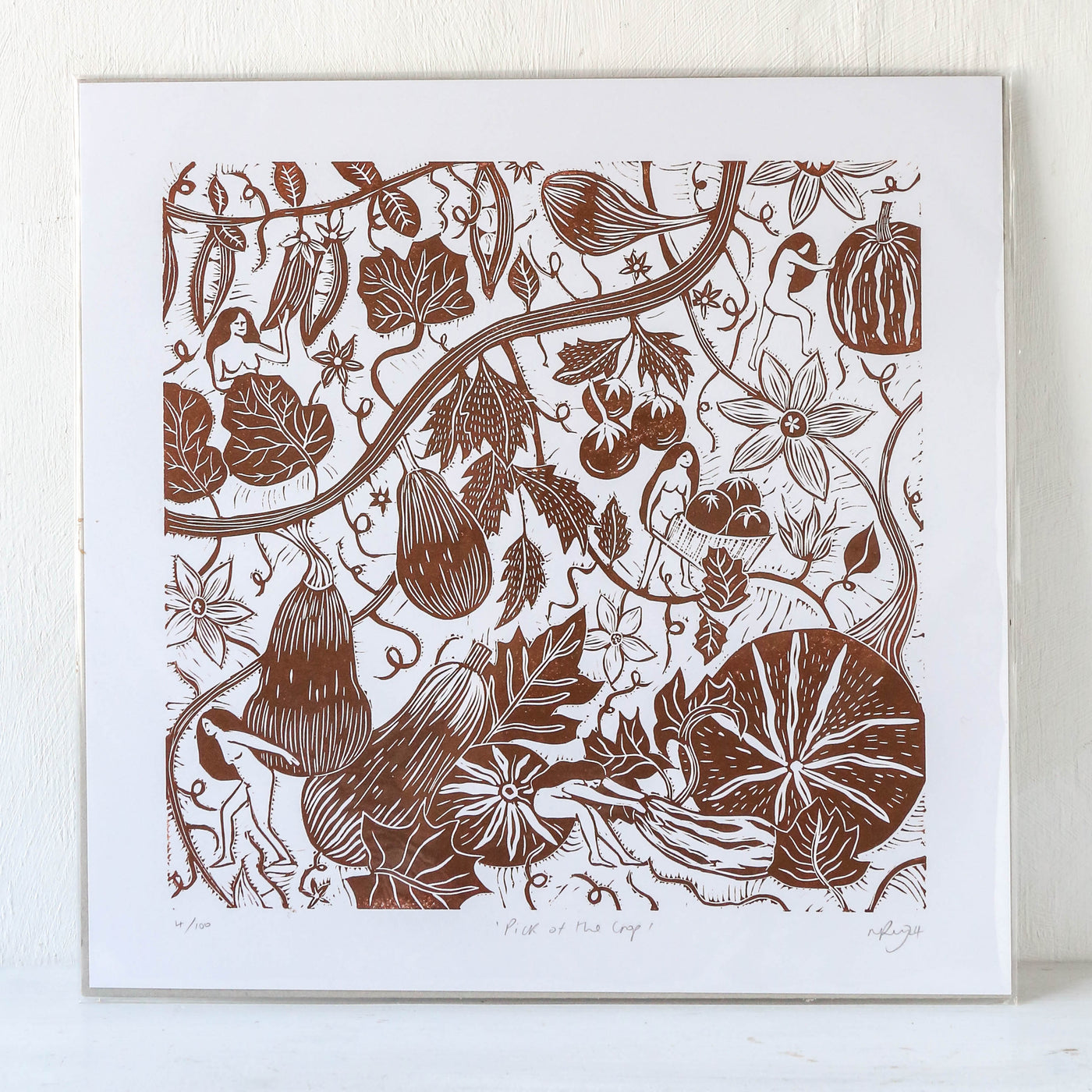 'Pick of the Crop' Linocut Print