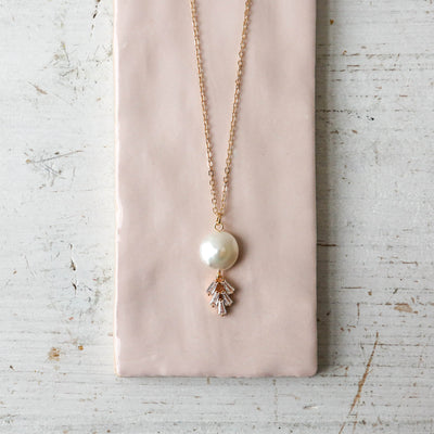 Deco Chrystal & Pearl Necklace