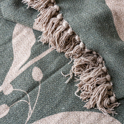 Geneva Recycled Cotton Throw - Green