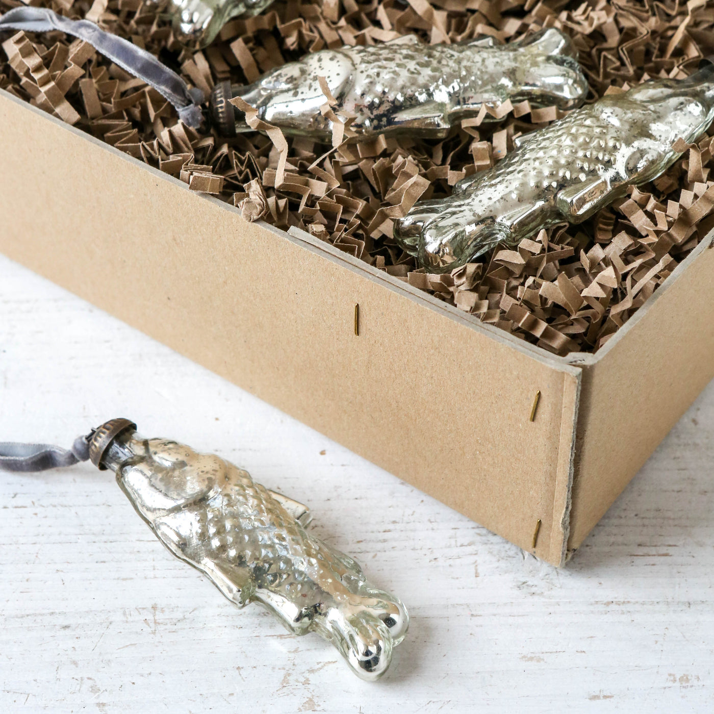 Glass Fish Decoration - Silver