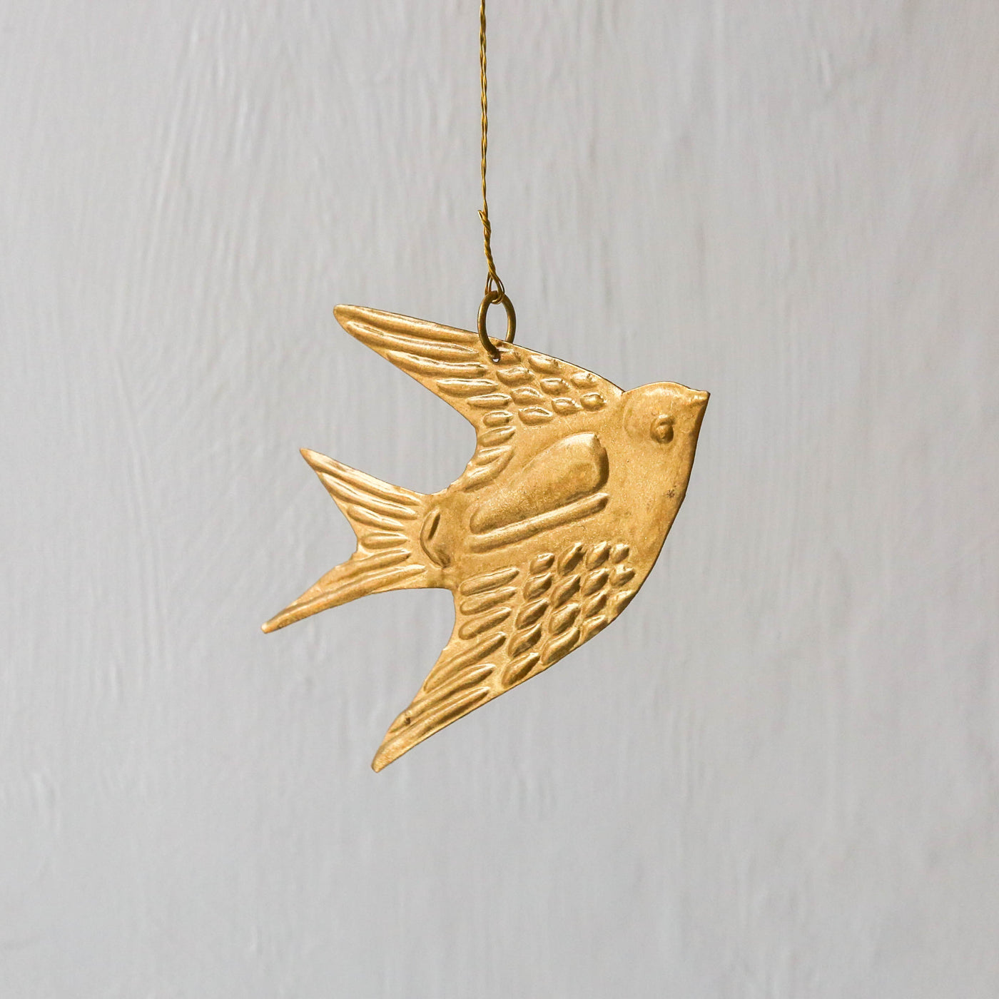 Flying Swallow Decoration - Pressed Brass