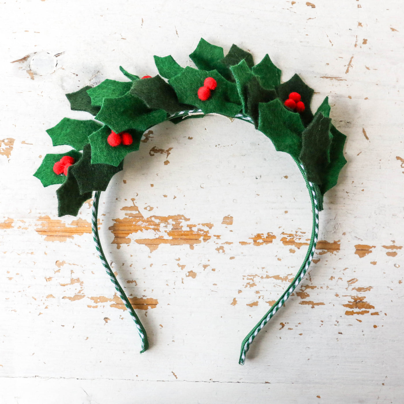 Felt Holly Christmas Headband